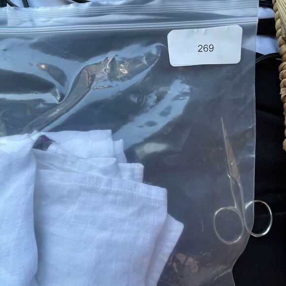 Tory Burch White Embroidered Sleeveless Linen Boho Mini Shift Dress Size Small - Picture 12 of 12